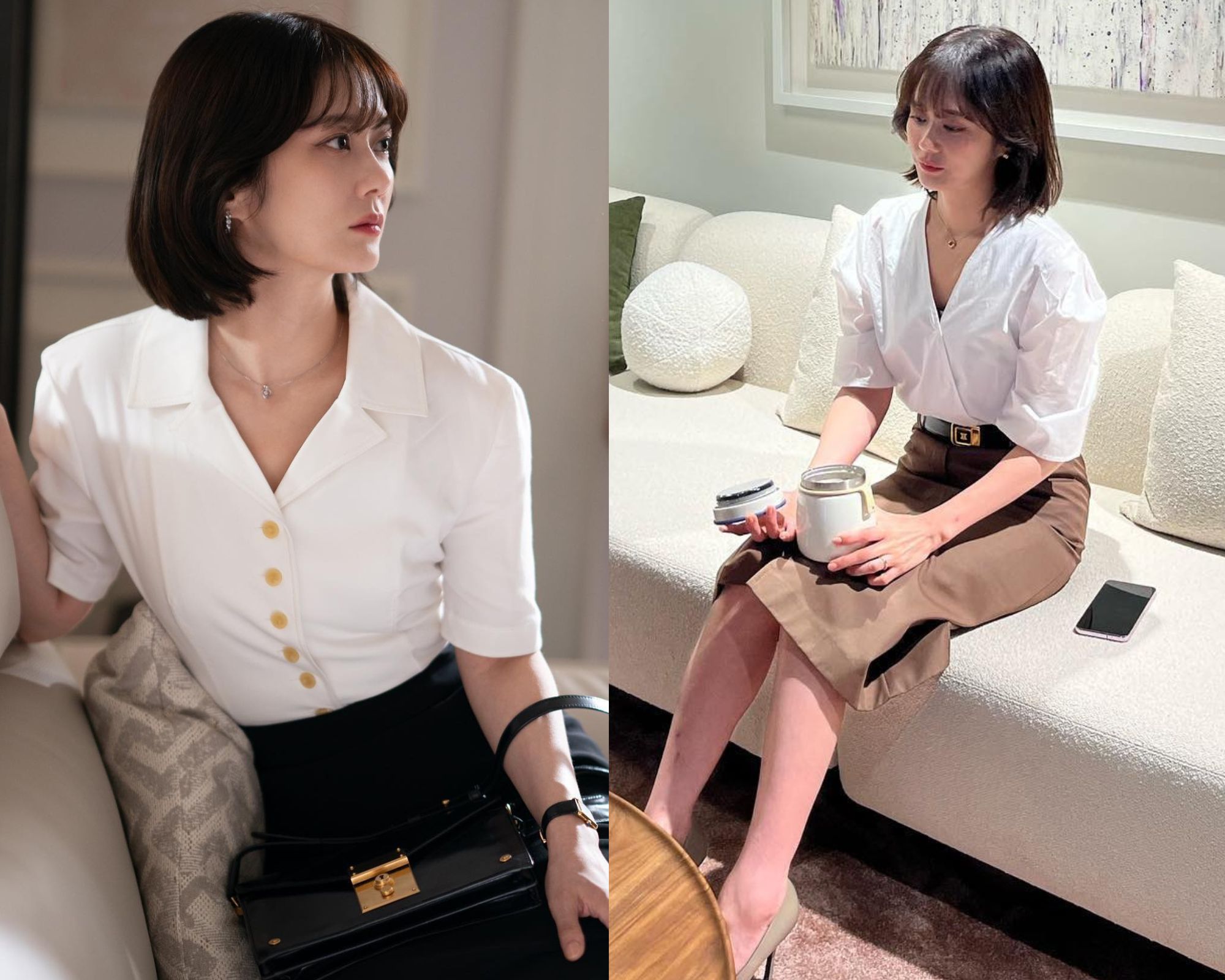Thời trang công sở sang trọng, chuẩn thanh lịch của Jang Nara trong phim mới - Ảnh 2. Thời trang công sở sang trọng, chuẩn thanh lịch của Jang Nara trong phim mới - Ảnh 2.